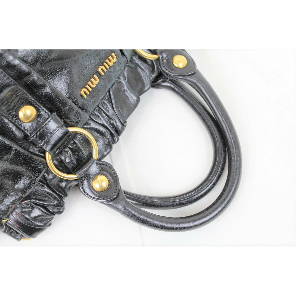 Miu MIu Bag Handbag Shoulder Black Leather - Picture 6 of 9